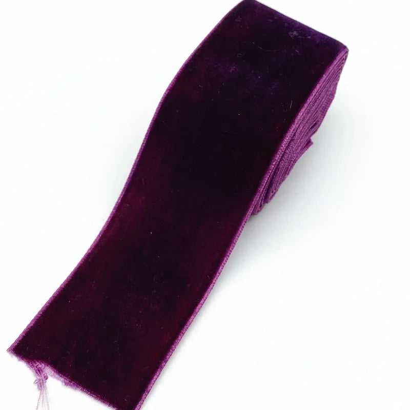ruban velours uni élégant 18 couleurs opaques décoration mariage bricolage yards polyester