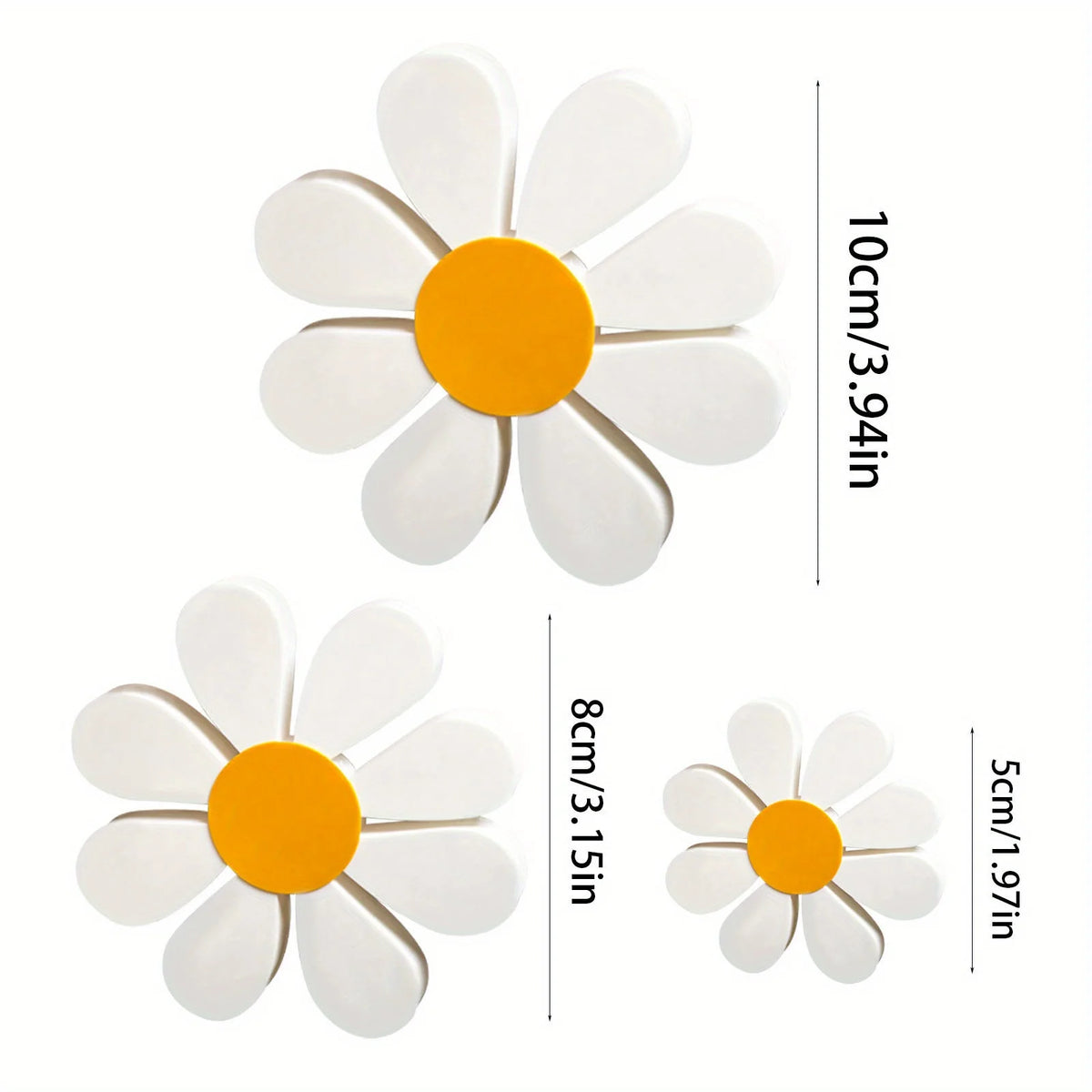décoration murale bois marguerite vintage fleurs décoratives blanc jaune rustic champêtre