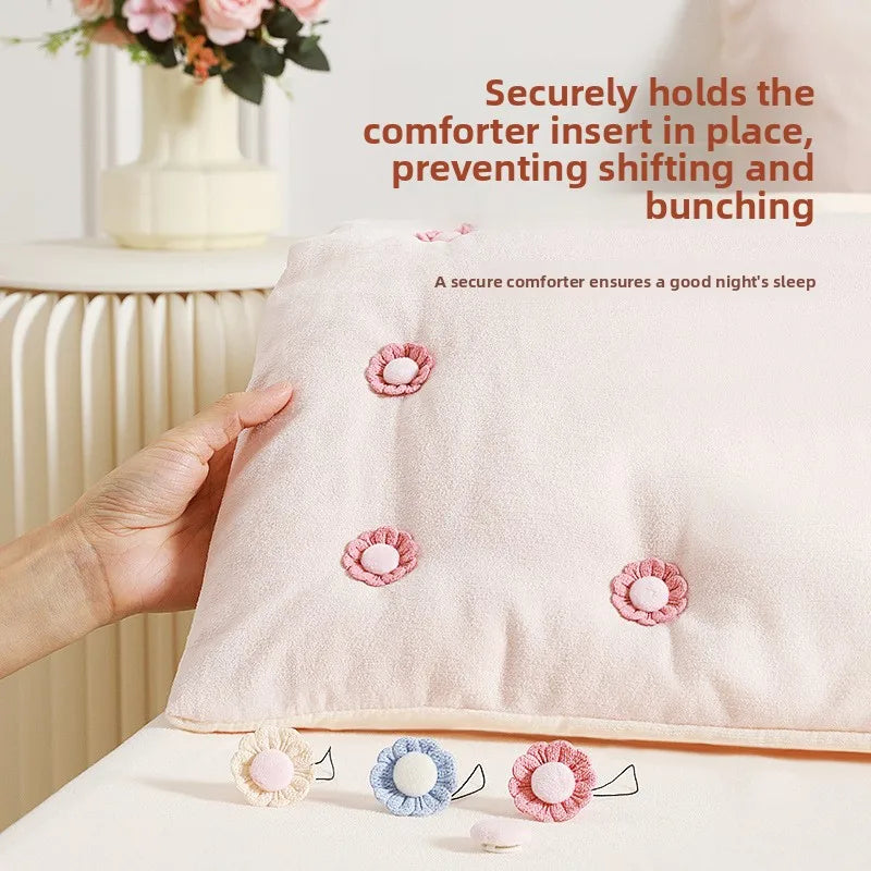 fixations couverture fleurs tournesols rose bleu beige blanc floral mignon texturées aiguille coud crochet