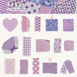 autocollants vintage tissu carnets notes motifs fleuris vichy dentelle tasseaux métal tissu vieux artisanal