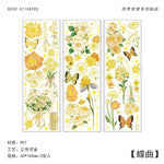 autocollants fleurs papillons rubans dorés scrapbooking diy journal filles vintage