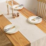 nappe table texture lin rustique champêtre minimaliste couleur beige doré serviette banquet