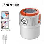 Power bank solaire rechargeable usb blanc orange moderne compact