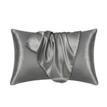 taie d'oreiller satin rose clair housse coussin moderne cheveux beauté sommeil nuit