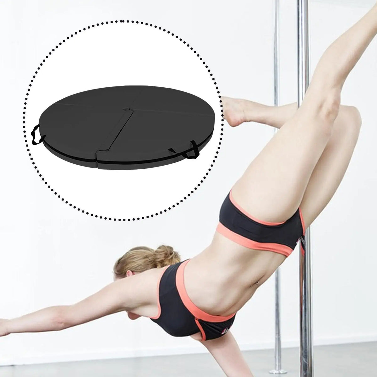 tapis protection sol noir mousse epe pu portable pliable clips poignées transport moderne fitness