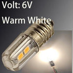 Ampoule LED E10 12V 6V 3V blanc blanc chaud transparent moderne 50000h