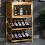présentoir vin mural moderne étagères bois naturel bouteilles verre opaque 32x52x90cm