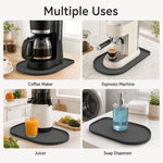 tapis silicone antidérapant machine noir texture carreaux moderne facile nettoyage