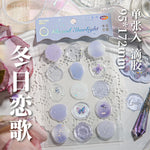 timbres adhésifs décoratifs fleurs papillons rose bleu clair blanc translucides romantiques adhésifs enveloppes fêtes
