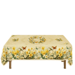 nappe fleur bleue beige lapin papillon noël halloween décoration table maison rustic