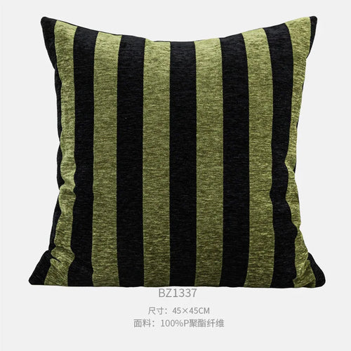 housse coussin motif léopard noir vert olive moderne décoration intérieure polyester carré sofa chaise