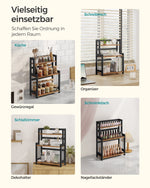 Étagère rangement 3 niveaux noire dans décoration intérieure moderne