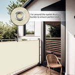 Voile d'ombrage pour terrasse avec œillets