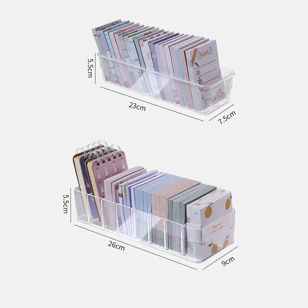 boîte rangement transparente maquillage papeterie compartiments modernes utilitaires minimalistes