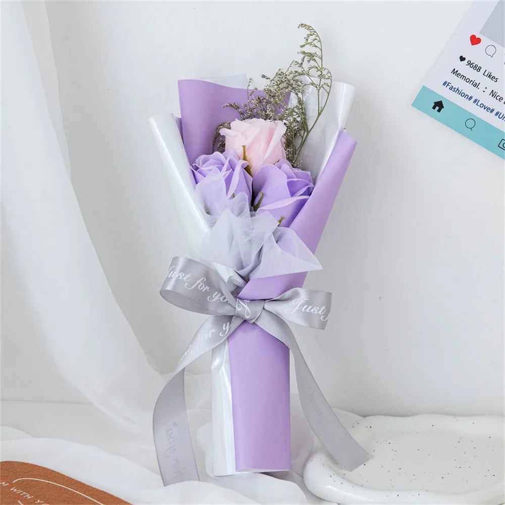 bouquet fleurs artificielles rouge rose violet mariage décoration intérieure moderne ruban satin