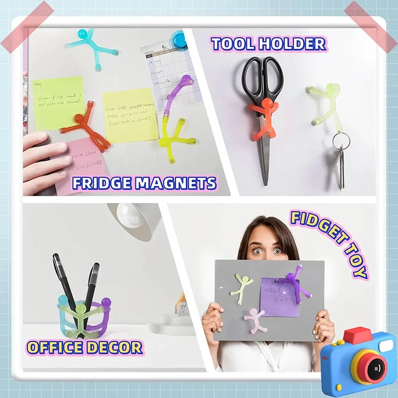 aimants colorés réfrigérateur 10 pièces aimants mini hommes modernes décoratifs bureaux