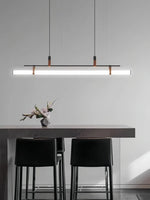 lampe suspendue moderne minimaliste noir cuivre blanc métal lisse 120cm 150cm 80cm