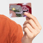 autocollants carte bancaire fille dessin animé argent waterproof résistant traces pièces