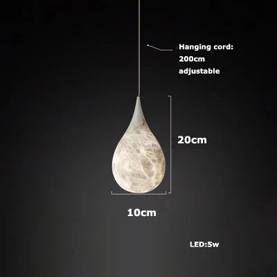 suspension moderne marbre blanc beige résine câble suspendu led contemporaine