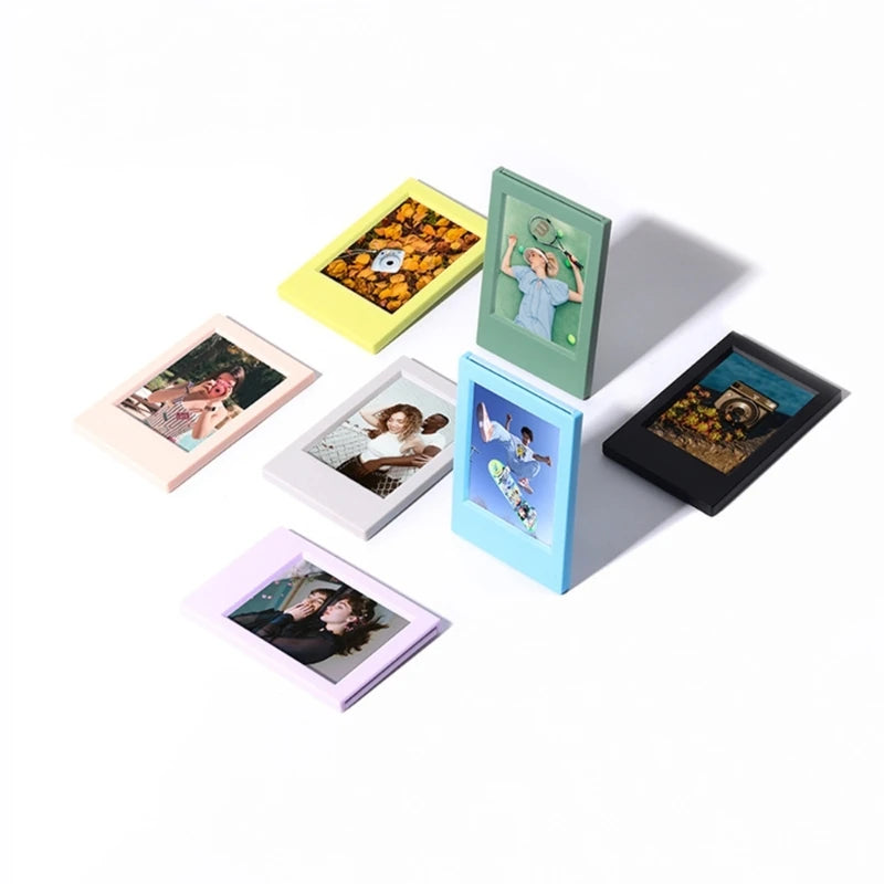 cadre photo minimaliste moderne jaune noir vert gris bleu clair rose violet posable photos
