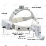 lampe frontale médicale led 5w réglable bandeau professionnel optique dentaire