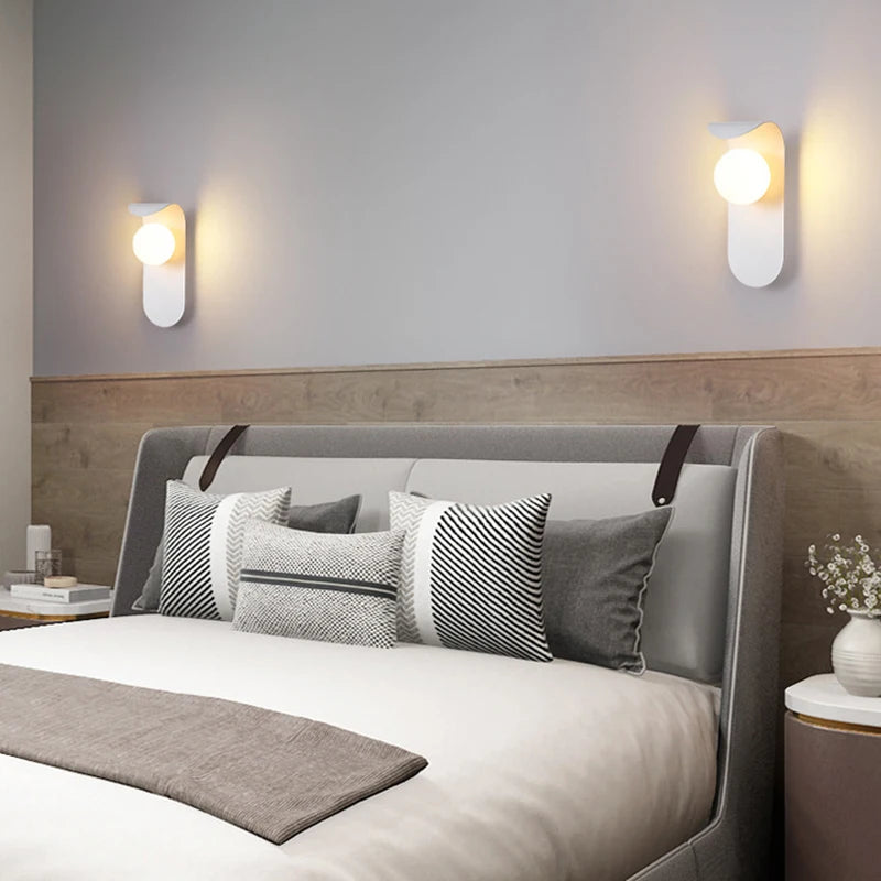 applique murale led moderne noir doré blanc minimaliste chambre cuisine salle manger