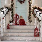 Tapis imitation neige pour rampe d'escalier Noël