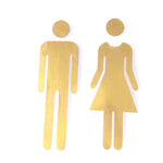 symboles toilette homme femme argenté rouge doré adhésifs modernes minimalistes porte wc decoration bricolage