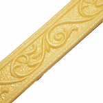 bordure décorative adhésive plastique motifs floraux classique orné blanc beige marronclairOpaque