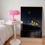 affiches murales titanic bleu noir blanc impressionnistes nuit lumière glace vague cadres