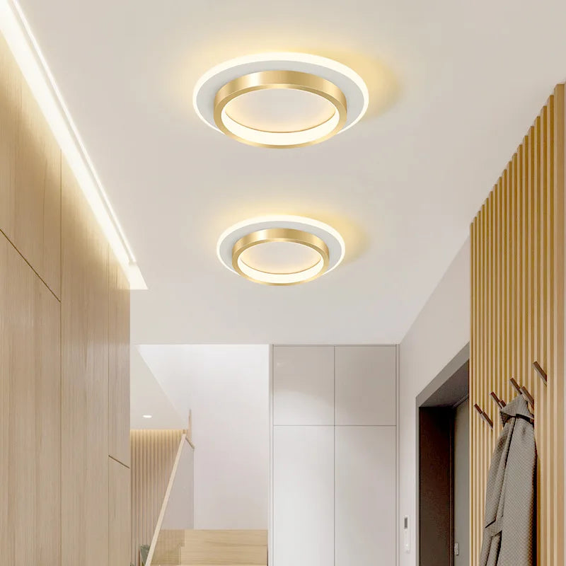 plafonnier led moderne rond carré blanc doré noir luminaire intérieur salon chambre couloir salon