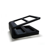 support télécommandes noir moderne rangement respectueux environnement sans fixation tracas organiser téléviseur climatiseur dvd