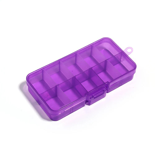 boîtes rangement bijoux transparentes clips fermeture modernes pratiques jaunes roses violets bleus blancs