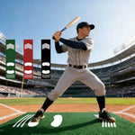tapis entraînement baseball enfants rouge vert noir lignes repère antidérapant portable chevron ovales