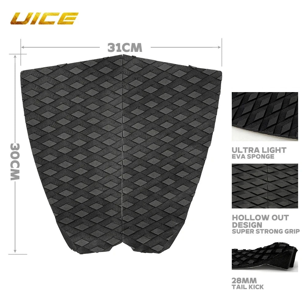 tapis surf noir rayures verticales adhésif anti dérapant traction pad surfboard longboard avant arrière