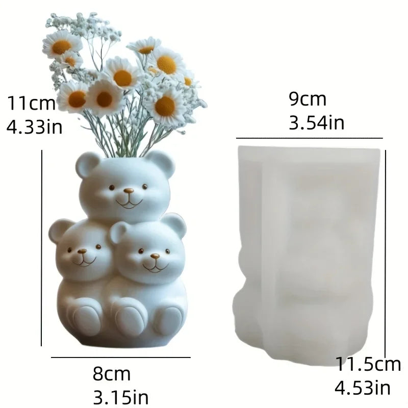 moule silicone cache pot crâne fleurs décoratif résine plante succulente jardin objet artisanal noir