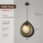 suspension lumineuse moderne gris texturé ampoule câble suspendu scandinave chambre salon decoration