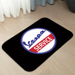 tapis vespa logo floral bleu marine noir blanc rouge vert moderne classique vintage
