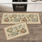 tapis cuisine antidérapant épais motif fleurs velours crystal sol salle bain intérieur