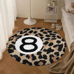 tapis léopard noir beige antidérapant moderne salon chambre intérieur extérieur polypropylène polyester feutre