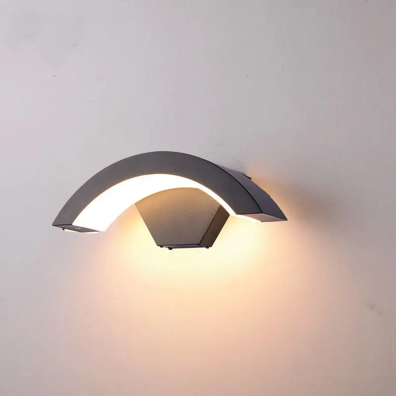 applique murale led capteur mouvement aluminium exterieur résistante intempéries éclairage véranda jardin contemporain gris