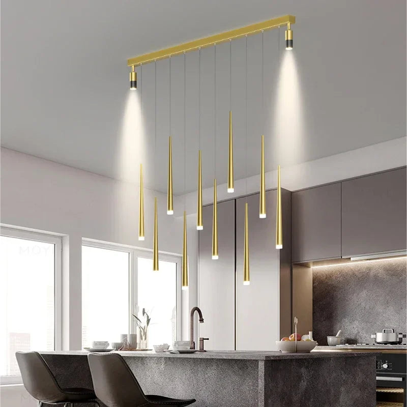 suspension lumineuse or noir moderne minimaliste touch control interrupteur eyelets chambre salon