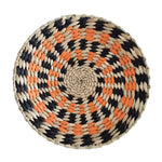 assiette décorative ethnique boho chic motif zigzag couleur naturelle mur cuisine salon maison rustique