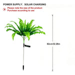 décoration extérieure plante artificielle verte clips moderne lumière solaire feuilles fines jardinextérieur
