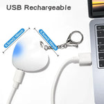 lampe sac main blanc coeur sensoriel led rechargeable ambre moderne compact chainette boucle