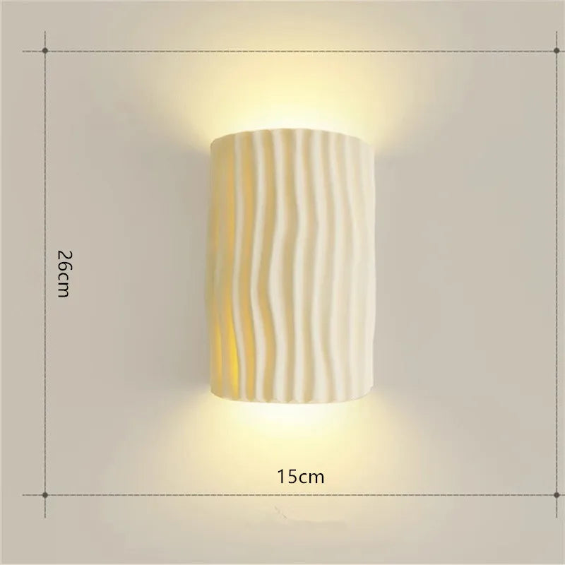 lampe murale moderne led texturée blanc vert orange gris chambre salon étude entree