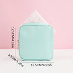 sac main moderne minimaliste vert pastel noir rose blanc beige violet fermeture glissière polyestère