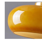 lampe suspendue moderne or blanc brillante verre opaque 28cm diamètre