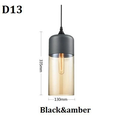 Suspension lumineuse moderne verre translucide câble noir salon chambre