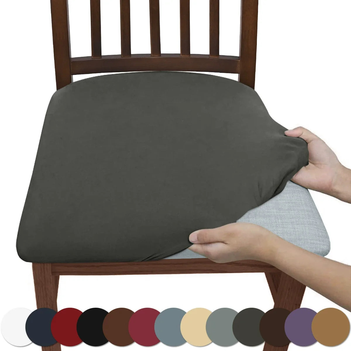 housse élastique chaise bleu marine adhésive mariage banquet moderne cuisine
